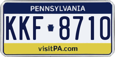 PA license plate KKF8710