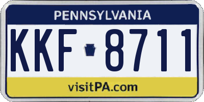 PA license plate KKF8711