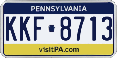 PA license plate KKF8713