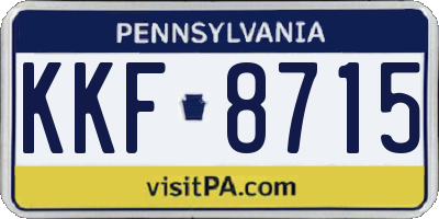 PA license plate KKF8715