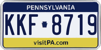 PA license plate KKF8719