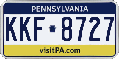 PA license plate KKF8727