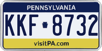 PA license plate KKF8732