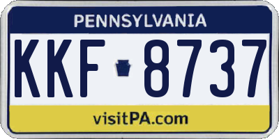 PA license plate KKF8737