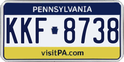 PA license plate KKF8738