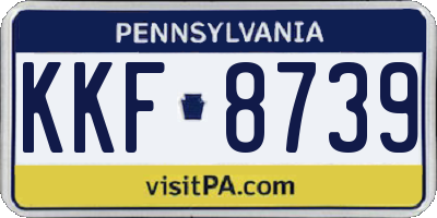 PA license plate KKF8739