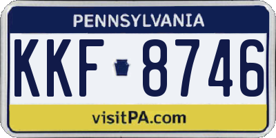 PA license plate KKF8746