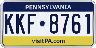 PA license plate KKF8761