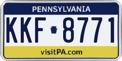 PA license plate KKF8771