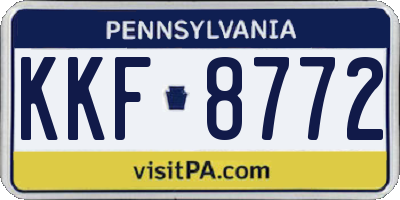 PA license plate KKF8772