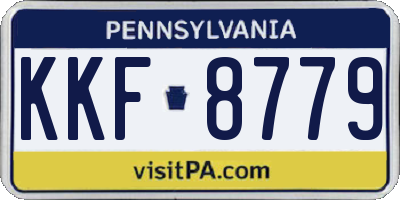 PA license plate KKF8779