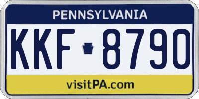 PA license plate KKF8790