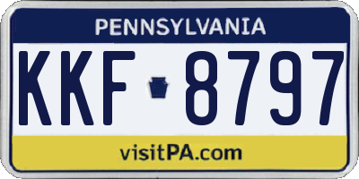 PA license plate KKF8797