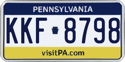 PA license plate KKF8798