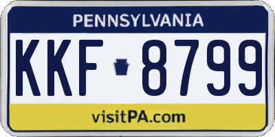 PA license plate KKF8799
