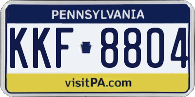PA license plate KKF8804