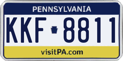 PA license plate KKF8811