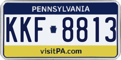 PA license plate KKF8813