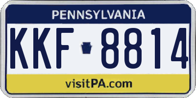 PA license plate KKF8814
