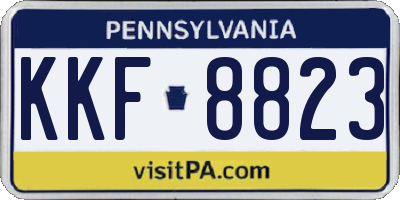 PA license plate KKF8823