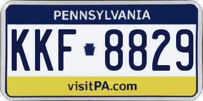 PA license plate KKF8829
