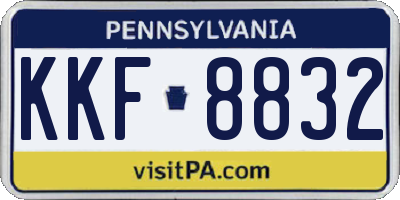 PA license plate KKF8832