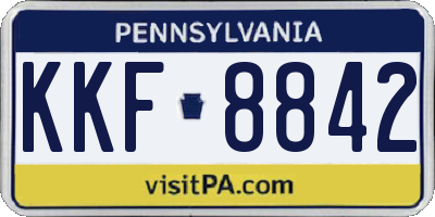PA license plate KKF8842
