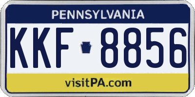 PA license plate KKF8856