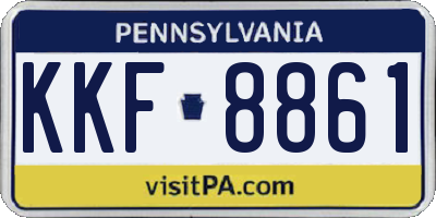 PA license plate KKF8861