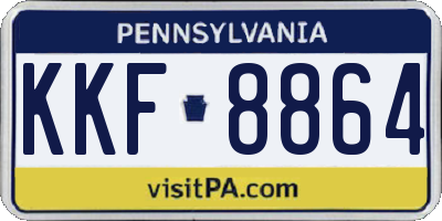 PA license plate KKF8864