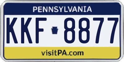 PA license plate KKF8877