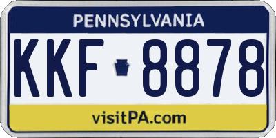 PA license plate KKF8878