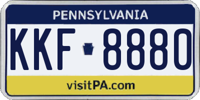 PA license plate KKF8880