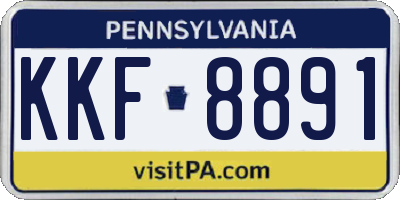 PA license plate KKF8891
