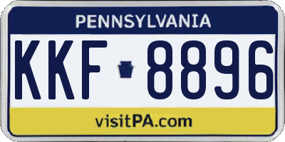 PA license plate KKF8896
