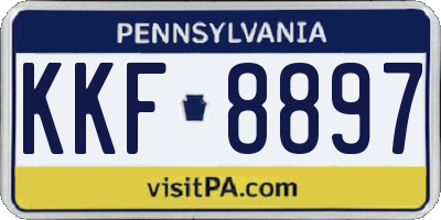 PA license plate KKF8897
