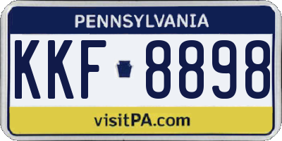 PA license plate KKF8898