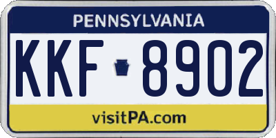 PA license plate KKF8902