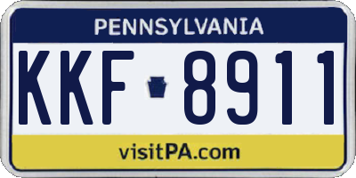 PA license plate KKF8911