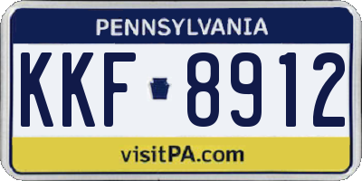 PA license plate KKF8912