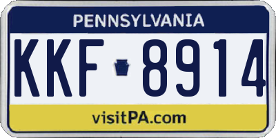 PA license plate KKF8914