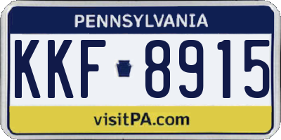 PA license plate KKF8915