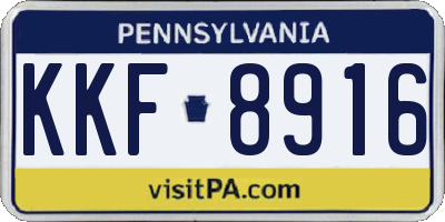 PA license plate KKF8916