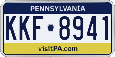 PA license plate KKF8941