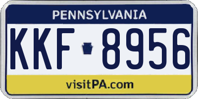 PA license plate KKF8956