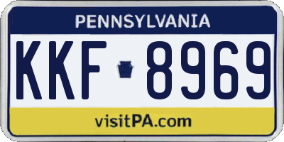 PA license plate KKF8969
