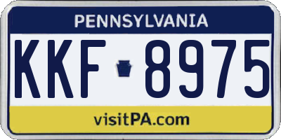 PA license plate KKF8975