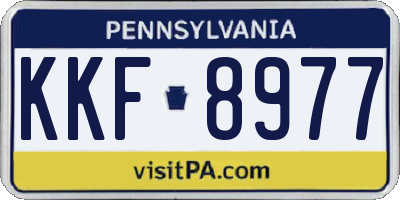 PA license plate KKF8977