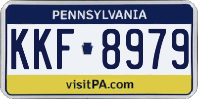PA license plate KKF8979
