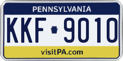 PA license plate KKF9010